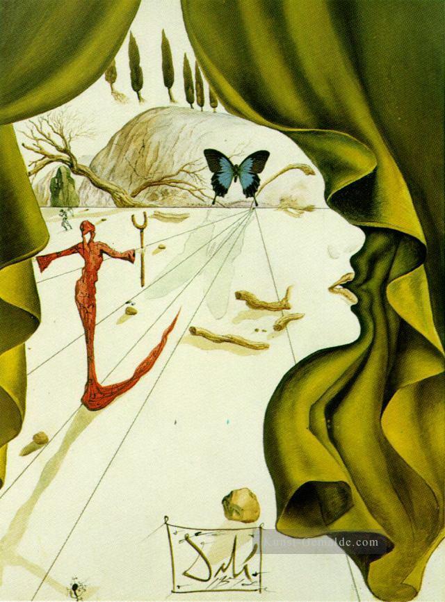 Porträt von Katharina Cornell Surrealismus Ölgemälde